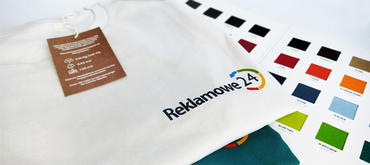 BIała koszulka z logo Reklamowe24