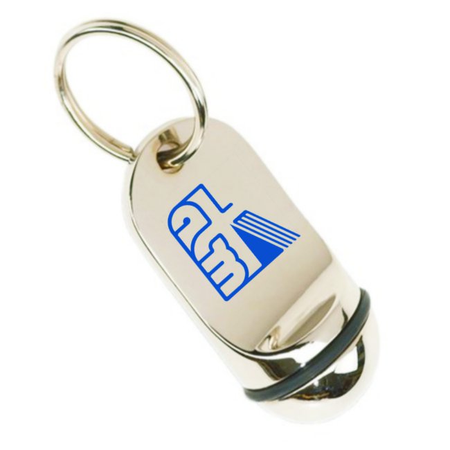 METALOWY BRELOK Z KOLOROWYM NADRUKIEM ATM