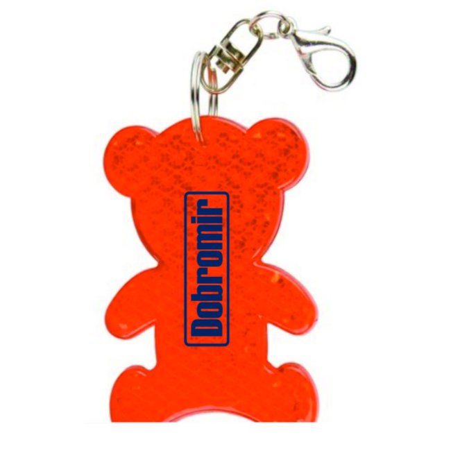 W PAŹDZIERNIKU ZREALIZOWALIŚMY ZAMÓWIENIE NA BRELOKI ODBLASKOWE Z NADRUKIEM - DOBROMIR