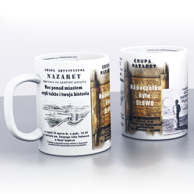 NA KUBKACH MOŻNA WYKONAĆ NADRUK NA CAŁEJ POWIERZCHNI, NAWET PO WEWNĘTRZNEJ STRONIE ŚCIANEK