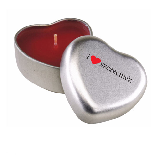 JAKIM UPOMINKIEM WYRAZIĆ MIŁOŚĆ? TYLKO TAKIM W KSZTAŁCIE SERCA - ŚWIECZKA SERCE Z NADRUKIEM